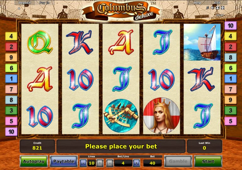 Columbus Novomatic Slot